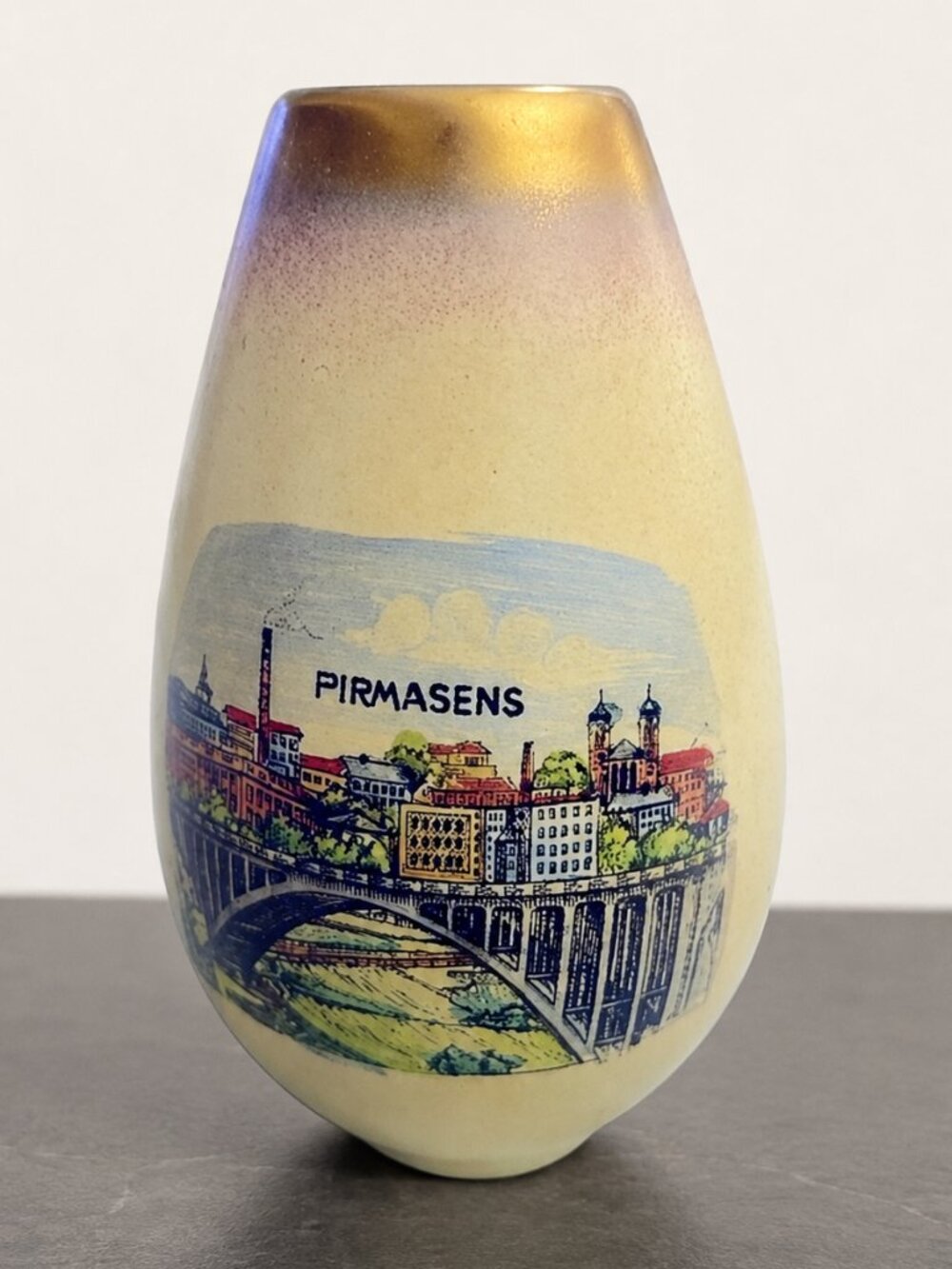 Vintage 1960s Keto Keramik Pirmasens Germany Souvenir Vase MCM Pottery